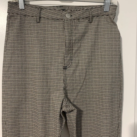 Shinestar Checkered Skinny Pant Black Beige Large Business Casual Date Night - Picture 5 of 8